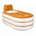 Bathtubs Freestanding European Adult Bath Barrel Folding Inflatable Plastic Bath Bucket (Color : Cream Color  Size : 152cm) - B07H7KBL58